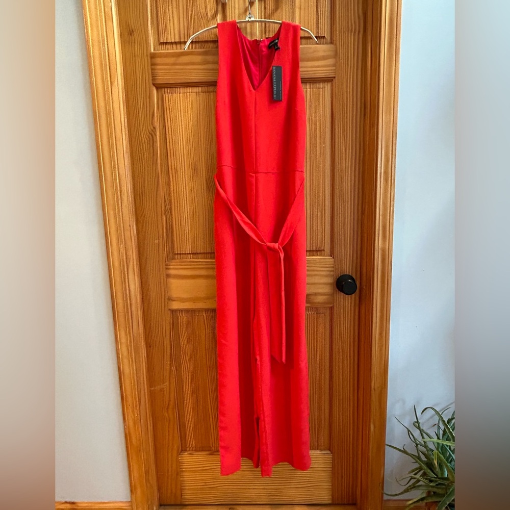 Banana Republic Red Jumpsuit